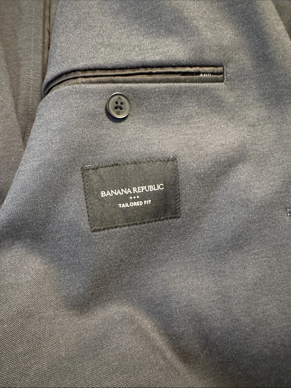 Banana Republic Men's Dark Blue/Gray Single-Breasted Blazer